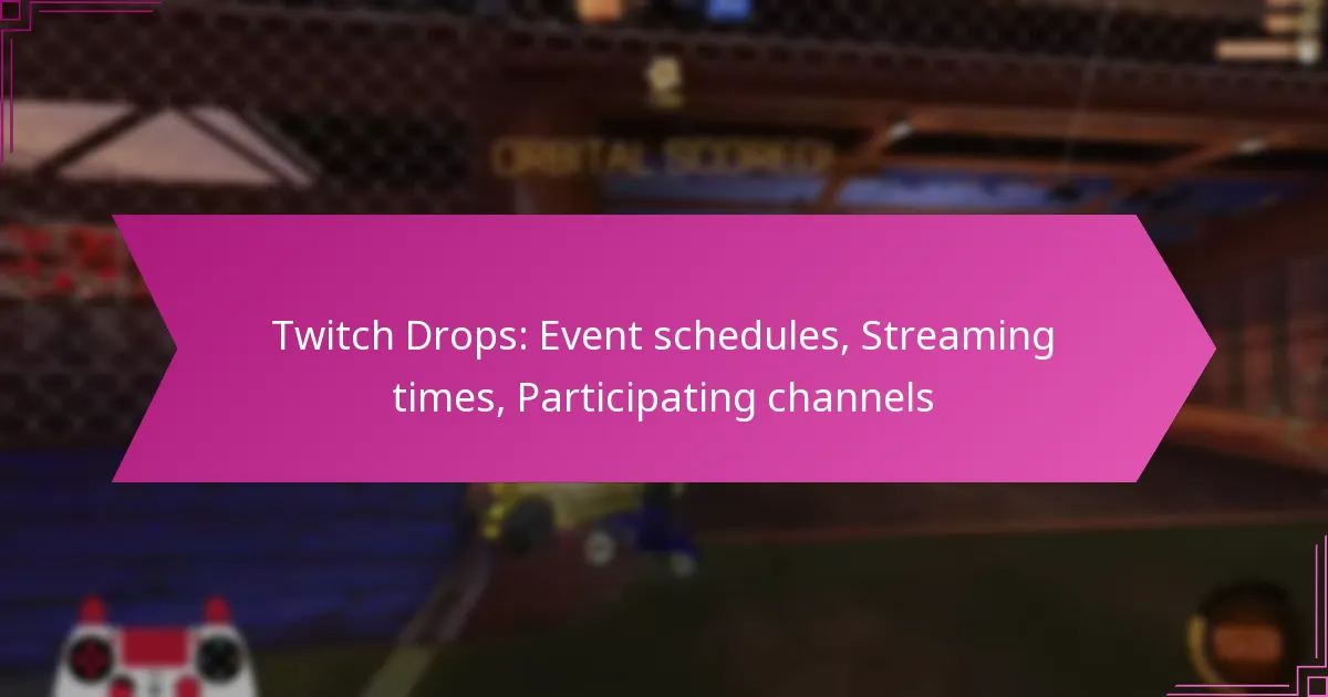 Read more about the article Twitch Drops: Event schedules, Streaming times, Participating channels